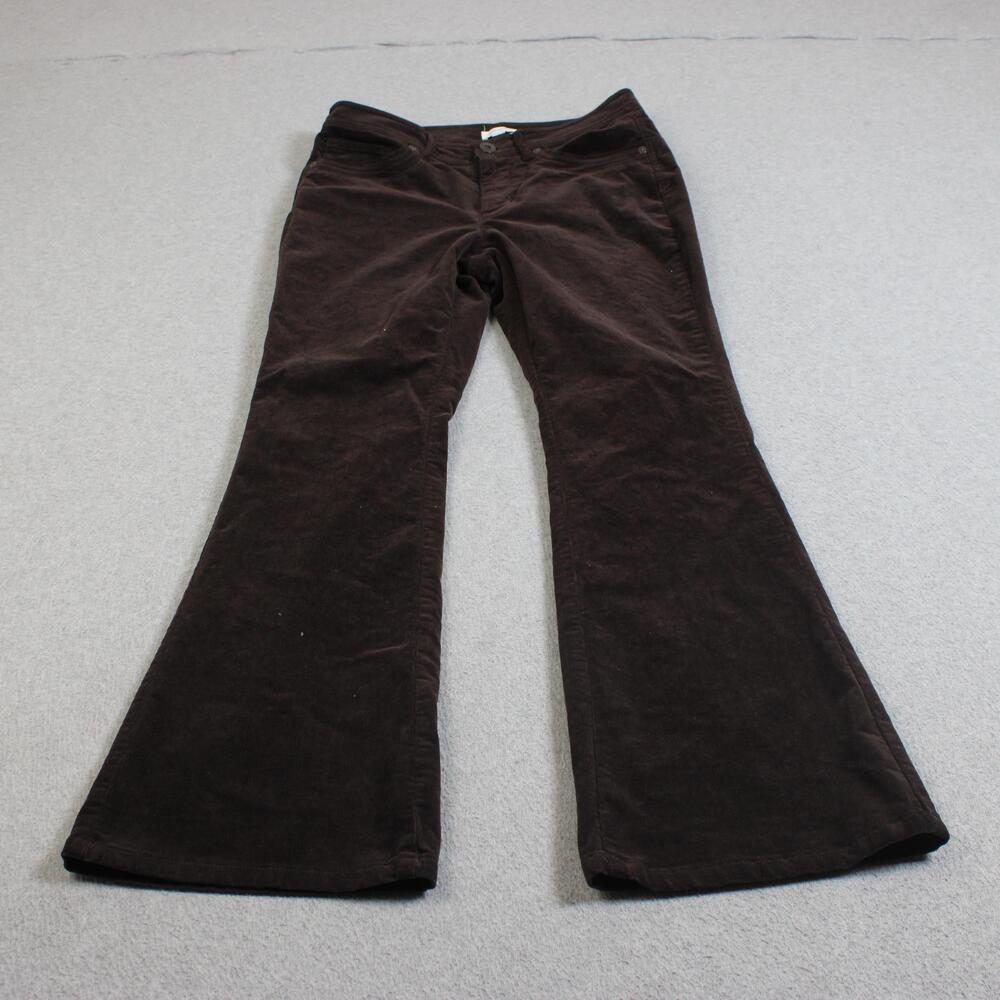 J Jill Pants Women 6 Petite Brown Corduroy Bootcut Stretch Chino Heritage Y2K